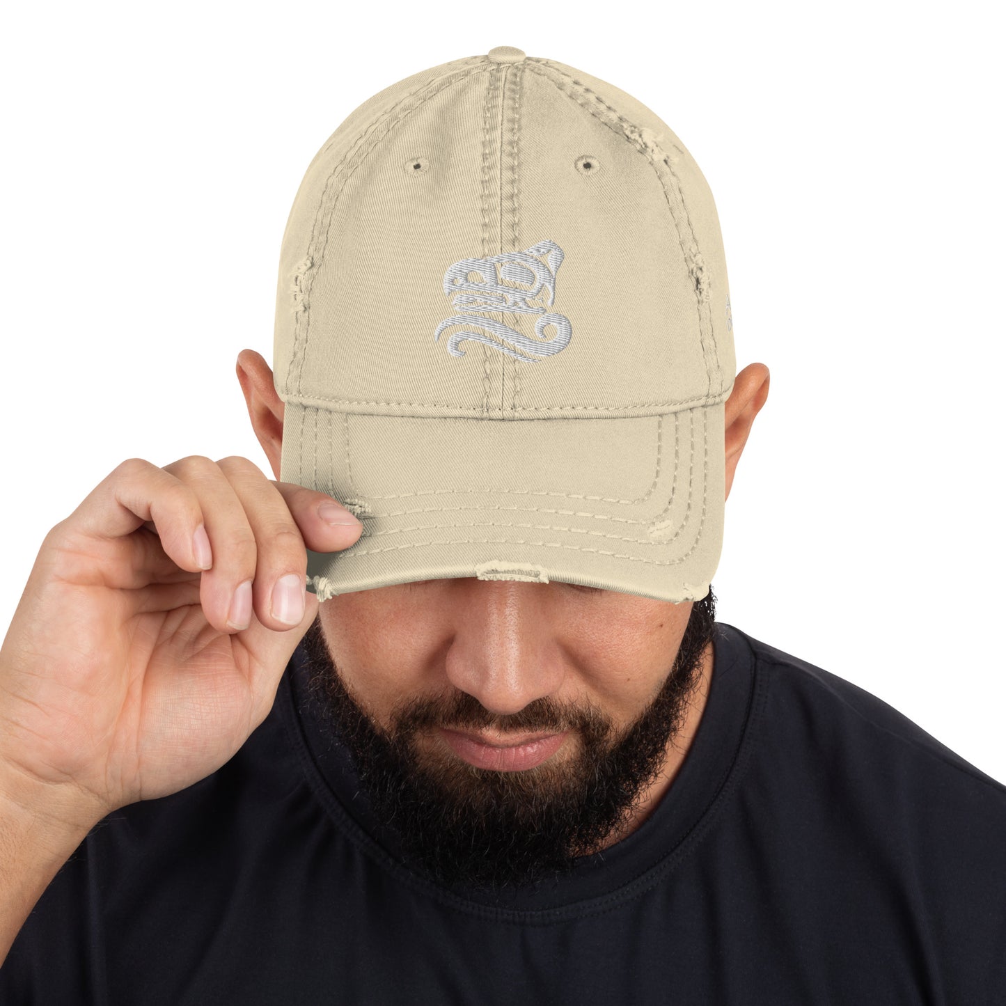 Distressed Logo'd Hat