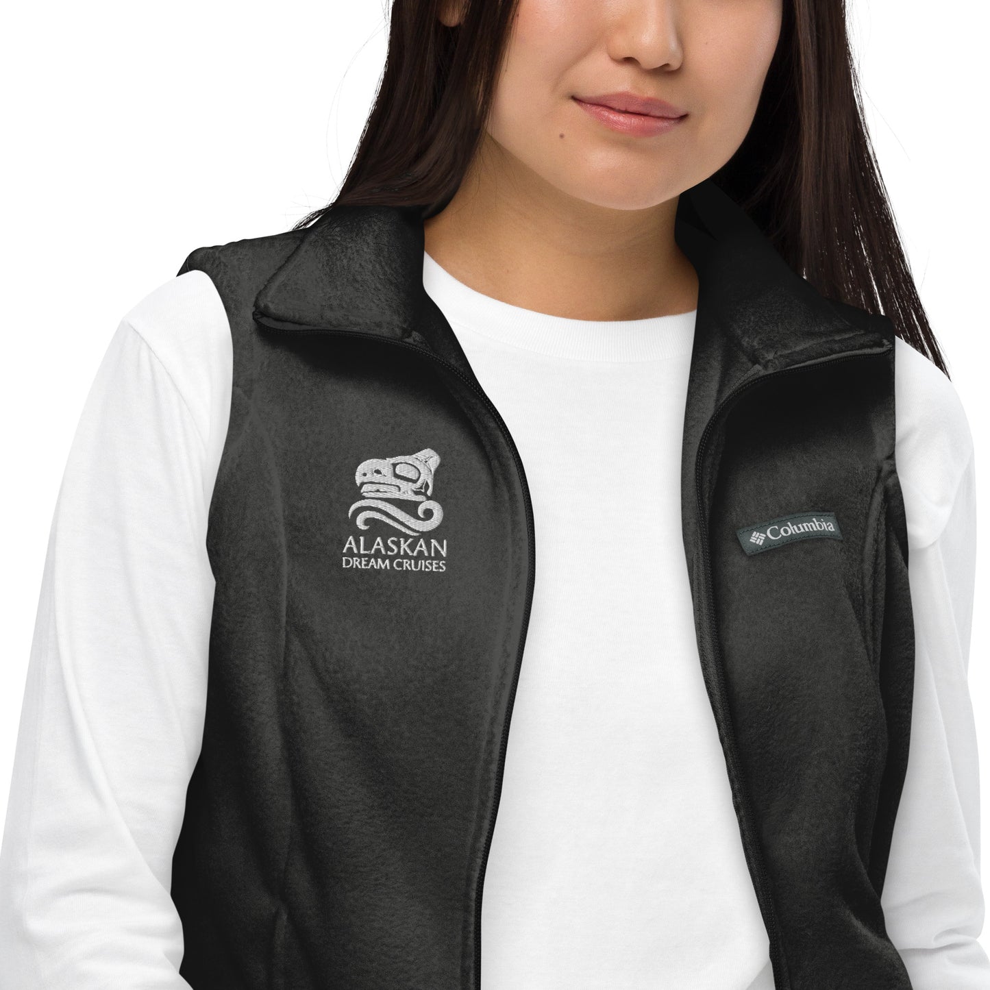 Logo'd Women’s Columbia fleece vest